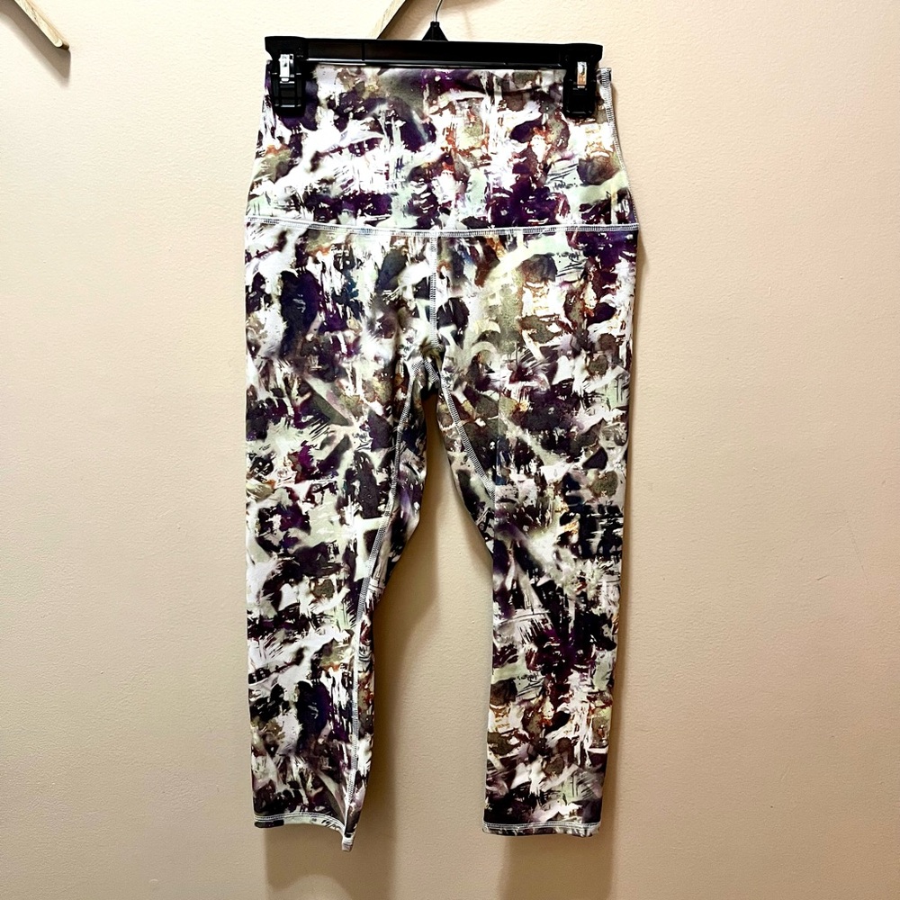 NWT RBX Active Purple/Green Capri Leggings Size Medium